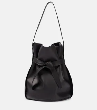 Leo Large leather bucket bag