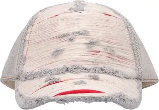 Destroyed cotton baseball cap