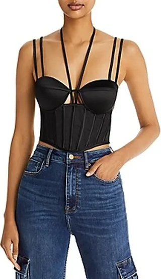 Aqua x Maeve Reilly Halter Bustier Top - 100% Exclusive