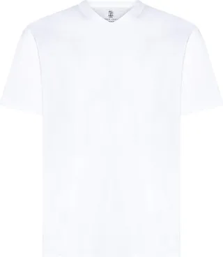 Brunello Cucinelli V-Neck Short-Sleeved T-Shirt