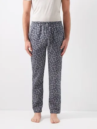 Floral-print Cotton-sateen Pyjama Trousers