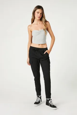 Denim Drawstring Joggers