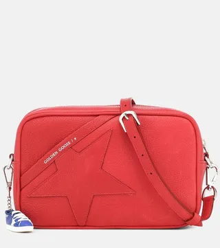 Star leather shoulder bag