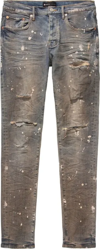 Paint-Splatter Skinny Jeans