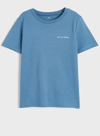 Kids Text Print T-Shirt