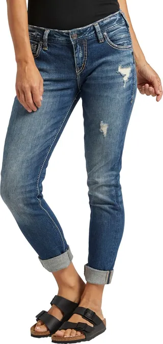 Girlfriend Distressed Jeans