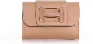 Beige H-bag Shoulder Bag With Logo