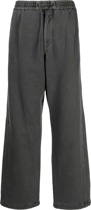 Drawstring Waistband Wide-Leg Trousers