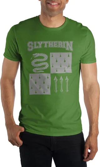 Harry Potter Slytherin Element of Water Men's Green Tee T-Shirt Shirt-X-Large