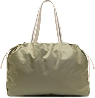 Drawstring-Fastened Tote Bag