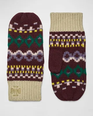 Fair Isle Merino Wool Mittens