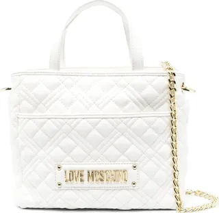 Quilted Logo-Plaque Tote Bag