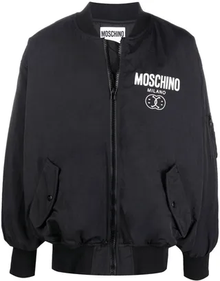 Logo-Print Bomber-Jacket