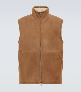 Hermann shearling-lined suede vest