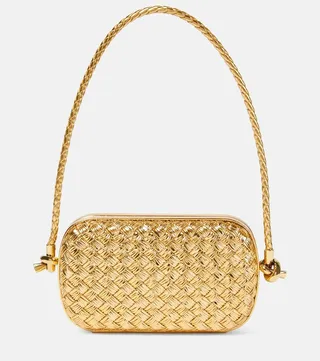 Knot Mini metallic leather shoulder bag