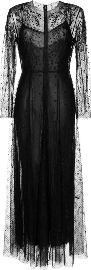 Long-Sleeve Tulle Dress