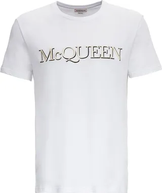 Alexander McQueen Logo Embroidered T-Shirt