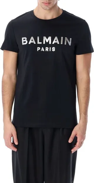 Balmain Logo Printed Crewneck T-Shirt