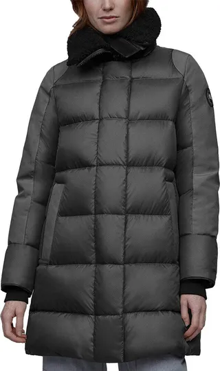 Canada Goose Altona Black Label Leather-Trim Down Parka