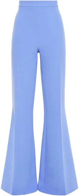 Stretch-crepe flared pants