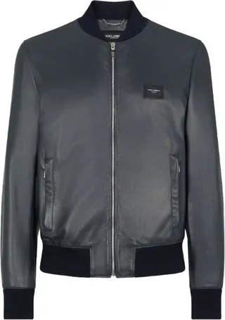 Dolce & Gabbana Leather Bomber Jacket