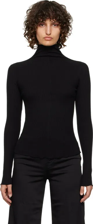 LVIR Black Rib Turtleneck