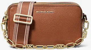 Jet Set Small Pebbled Leather Double Zip Camera Bag
