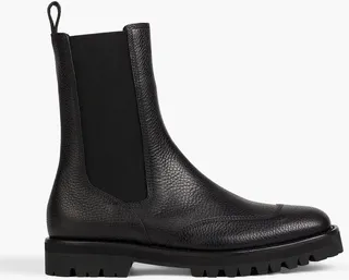 Pebbled-leather Chelsea boots