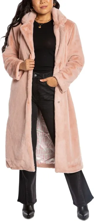 Juicy Couture Women's Teddy Faux-Fur Trench Coat