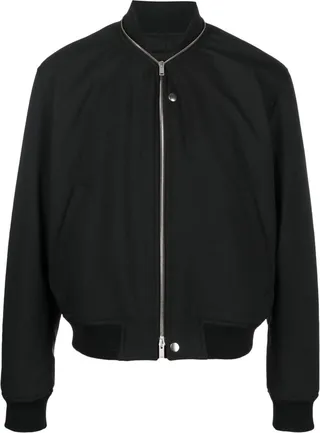 Zip-Detail Bomber Jacket