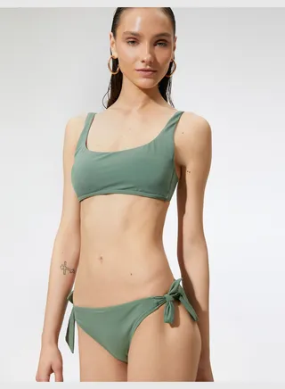 Square Neck Strappy Bikini Top