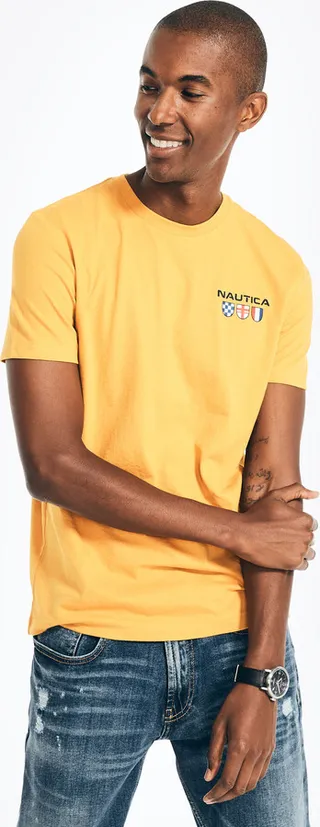 Sustainably Crafted Sailing Flags Graphic T-Shirt