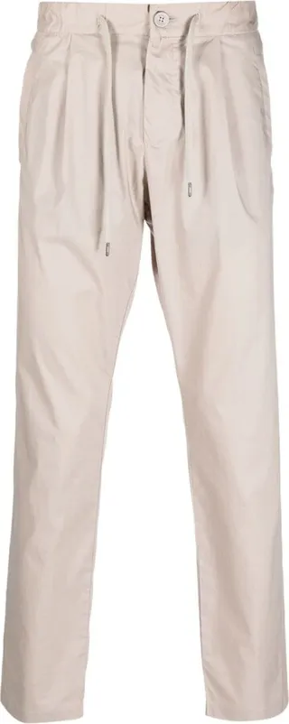 Drawstring Straight-Leg Trousers