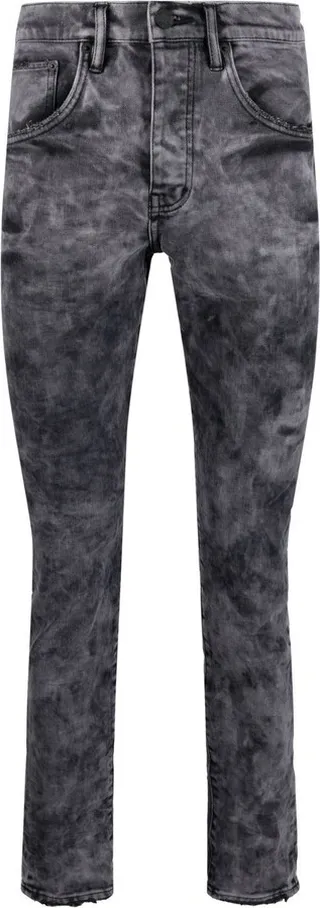 Black Distressed Finish Low Rise Skinny Jeans