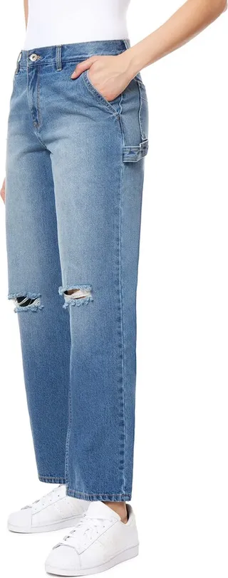 WallFlower Women's Carpenter Denim Low-Rise Insta Classic Juniors Jeans