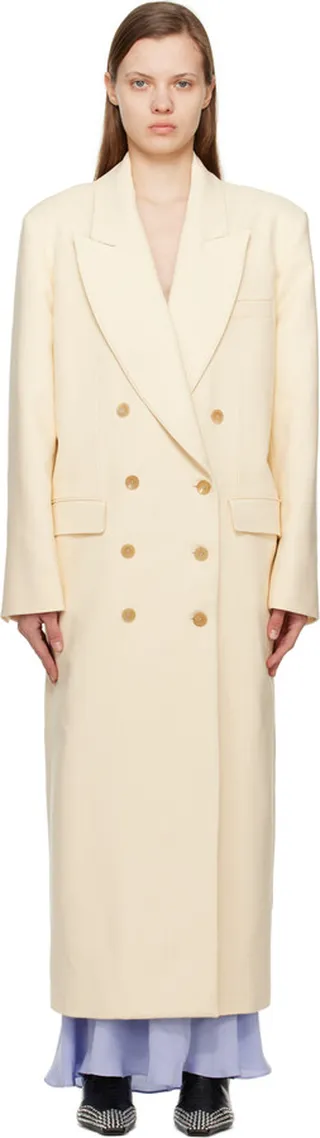 KHAITE Off-White Barlow Coat