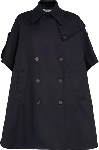 Max Mara Cotton Double-Breasted Cape