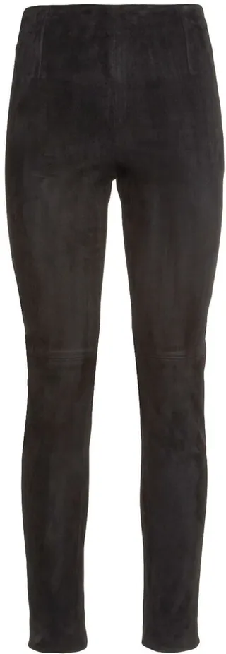 Rafia suede leather skinny pants