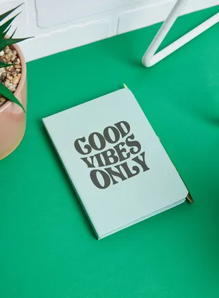 A6 Hardcover Notebook With Metallic Pen