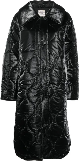 Quilted-Finish Padded Coat