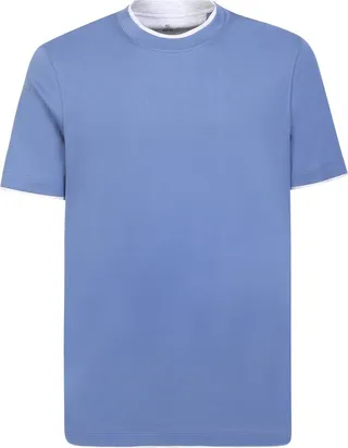 Brunello Cucinelli Logo Embroidered T-Shirt