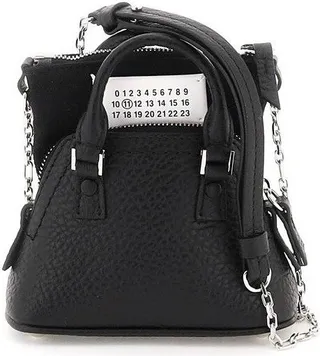 Maison Margiela Numbers-Patch Zipped Mini Shoulder Bag