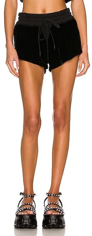 Miu Miu Drawstring Short in Black