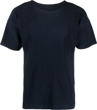 Blue Basics Plissé Short-Sleeve T-Shirt