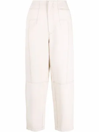 Cropped Straight-Leg Trousers