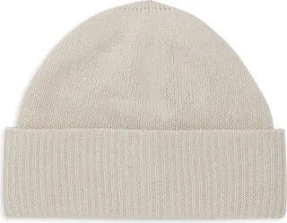 Ribbed-Cuff Cashmere Beanie