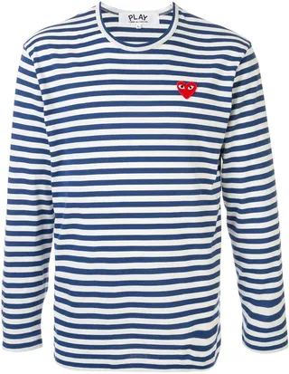 striped basic T-shirt