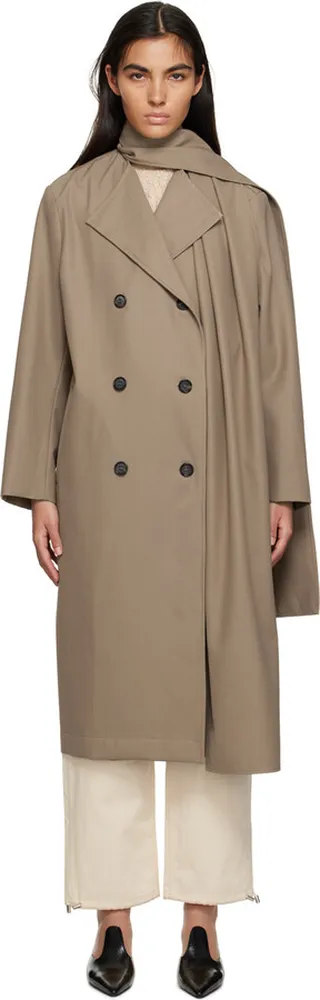 Totême Taupe Wrap Trench Coat