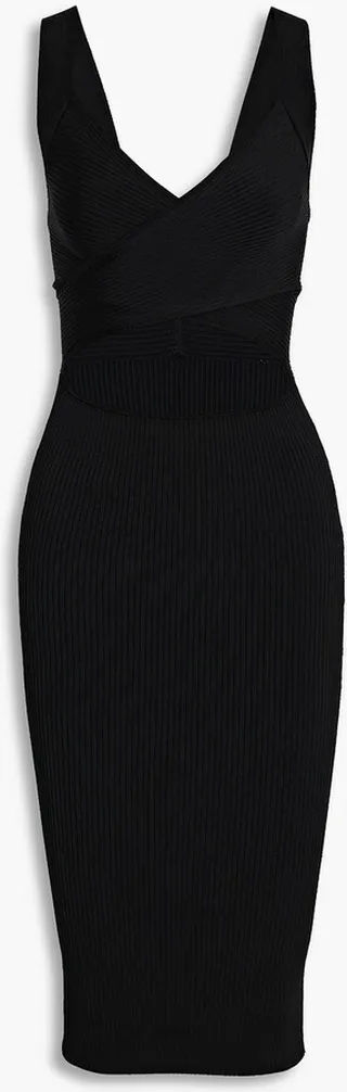 Lidia cutout ribbed-knit dress