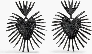 Coated silver-tone earrings